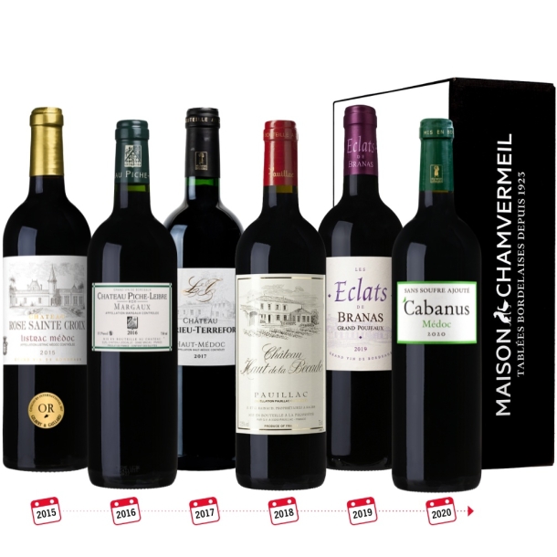 Six saisons en Médoc Coffret vin ROUGE coffret 6 bouteilles